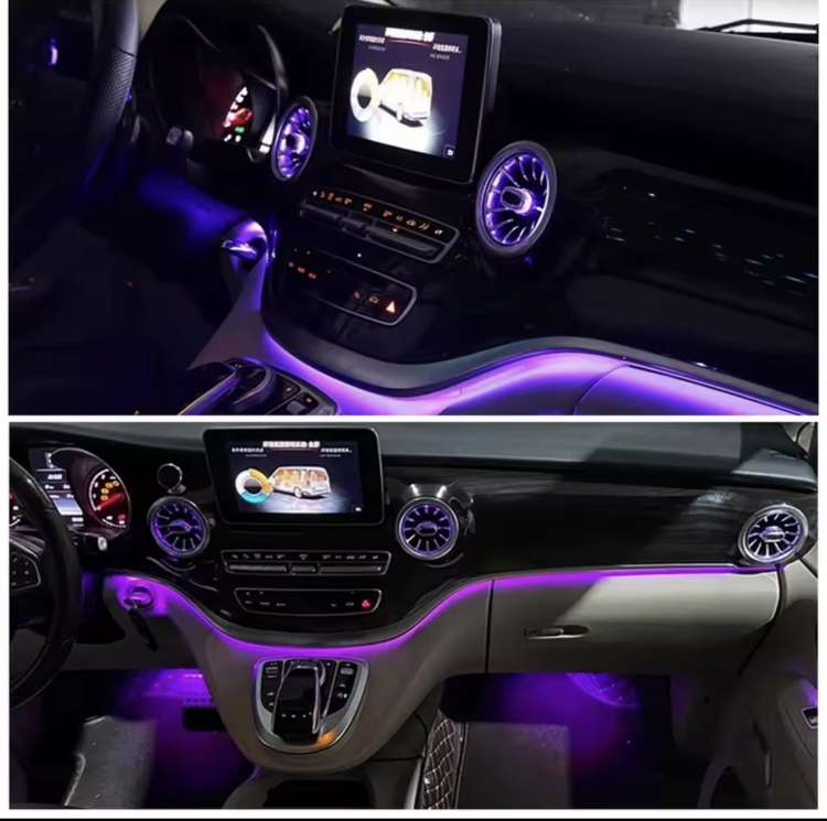 Ambientebeleuchtung Fahrerbereich + Düsen  Mercedes V-Klasse W447 (Komplettset)